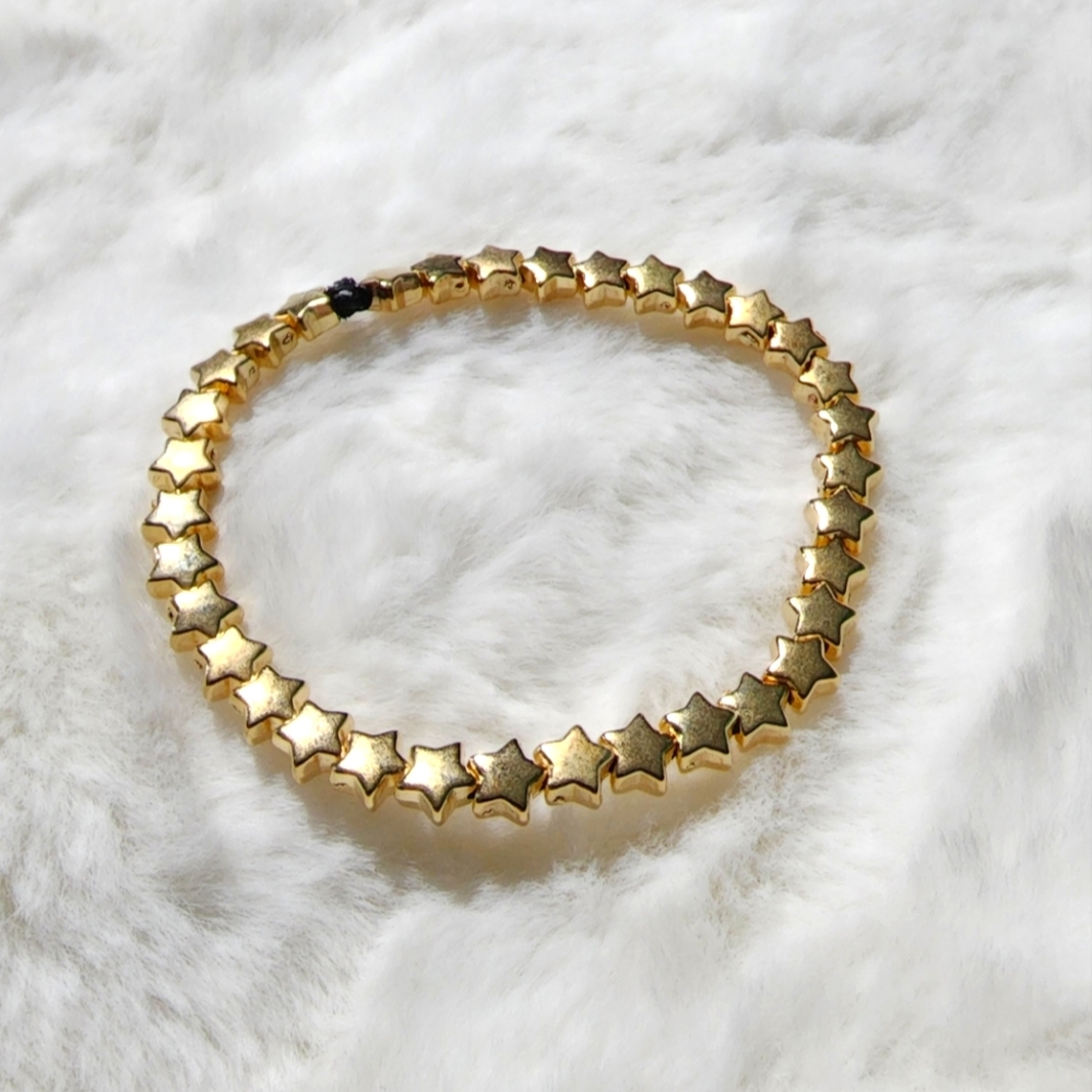 Elegant Elastic Gold Star Bracelet